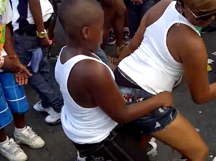 Little 10 Year Old Boy Daggering Big Women In The Carnival - Putting In Work During Caribana 